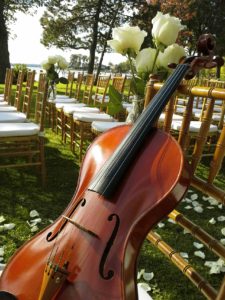 Wedding ceremony violinist.